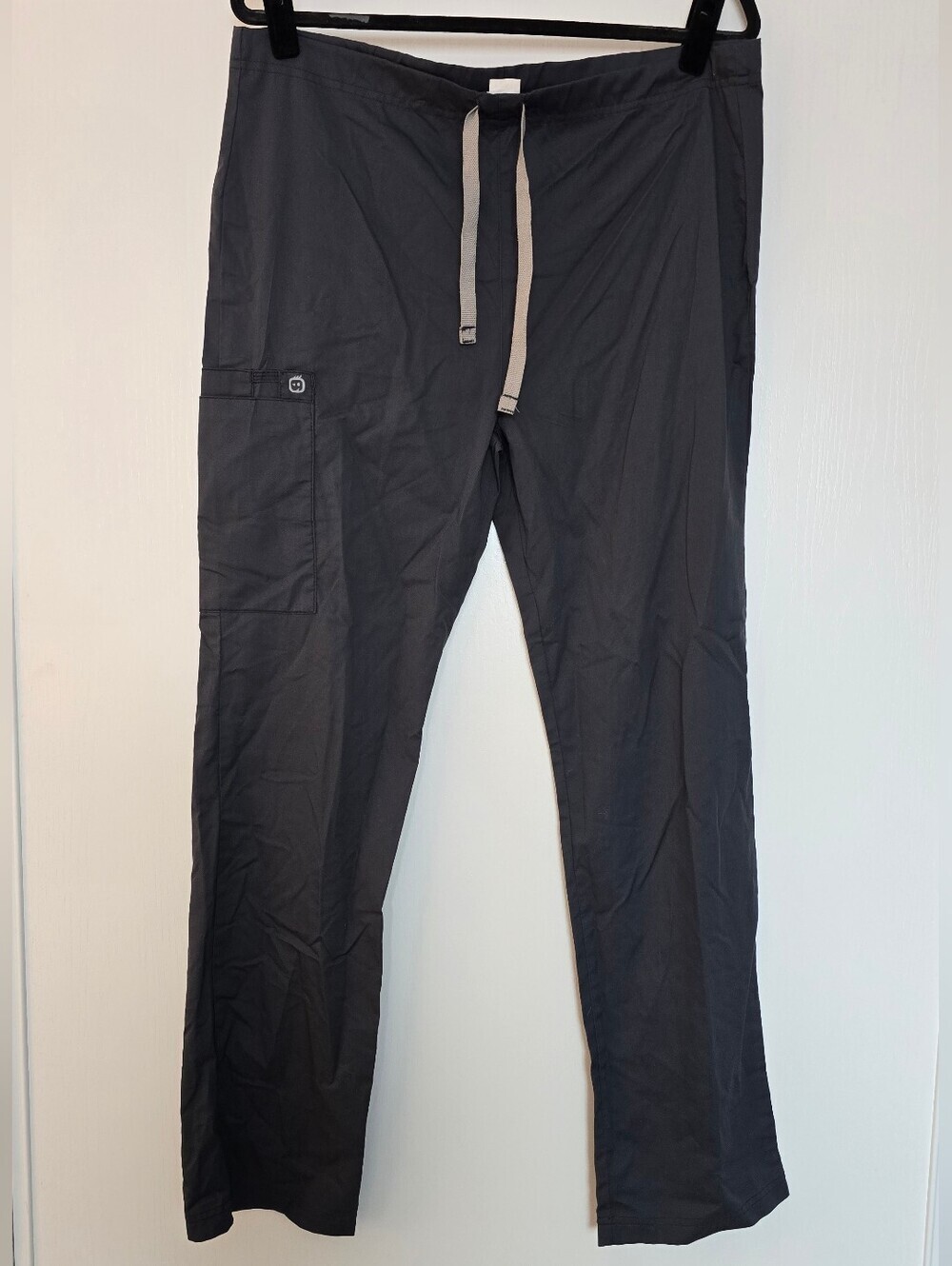 WonderWink Work - Grey Medical Drawstring Cargo Scrub Pants W Pockets
